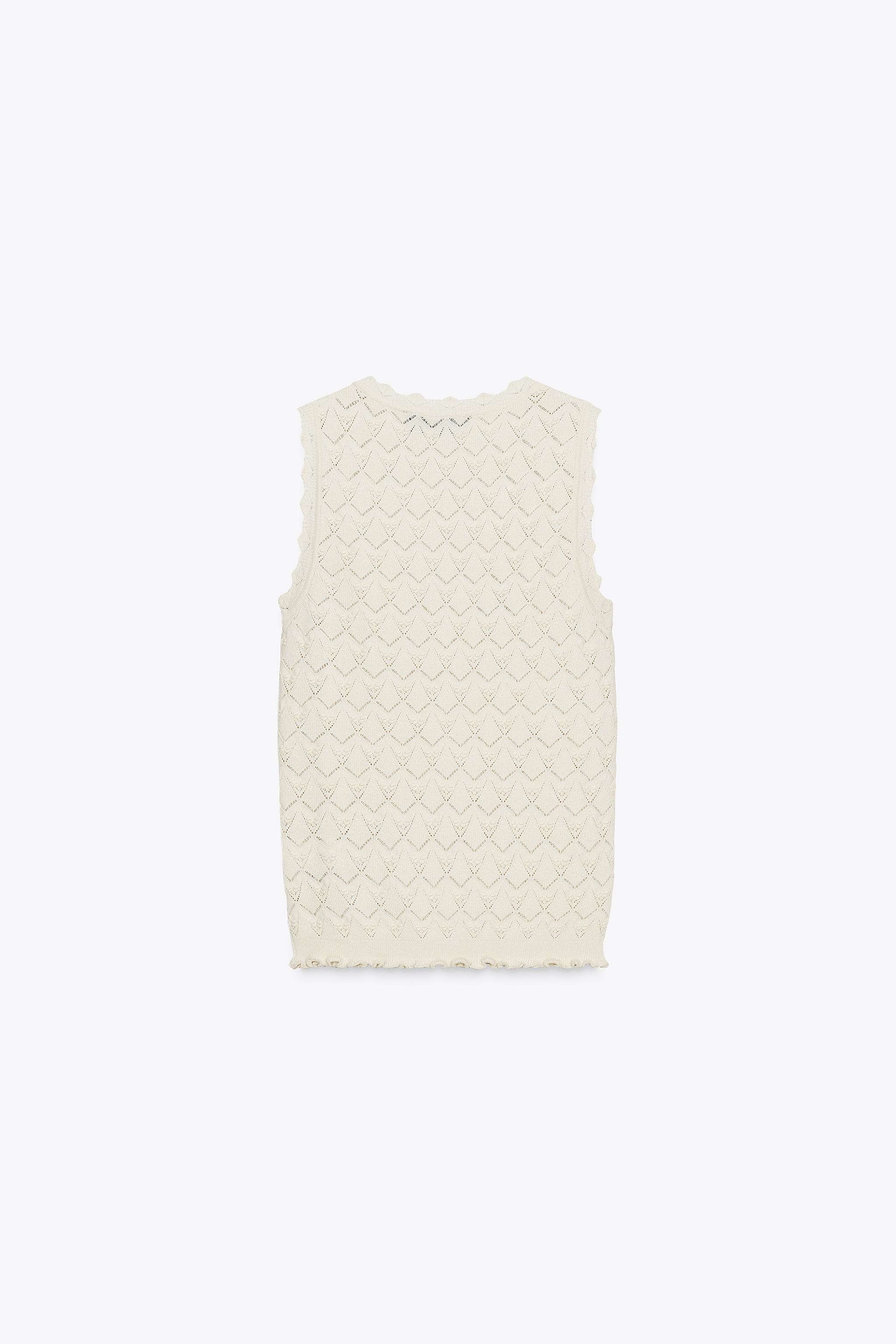 POINTELLE KNIT TOP